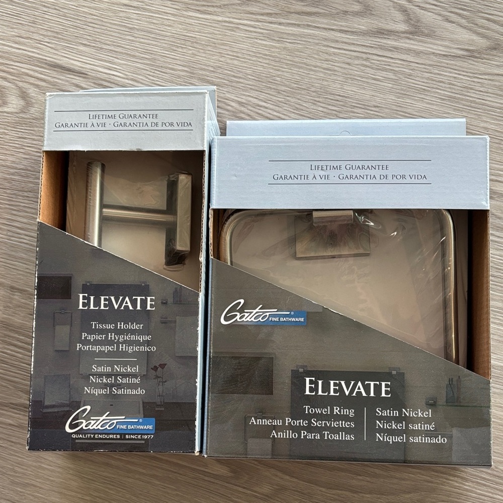Gatco Elevate Satin Nickel Bathroom Accessory Set
